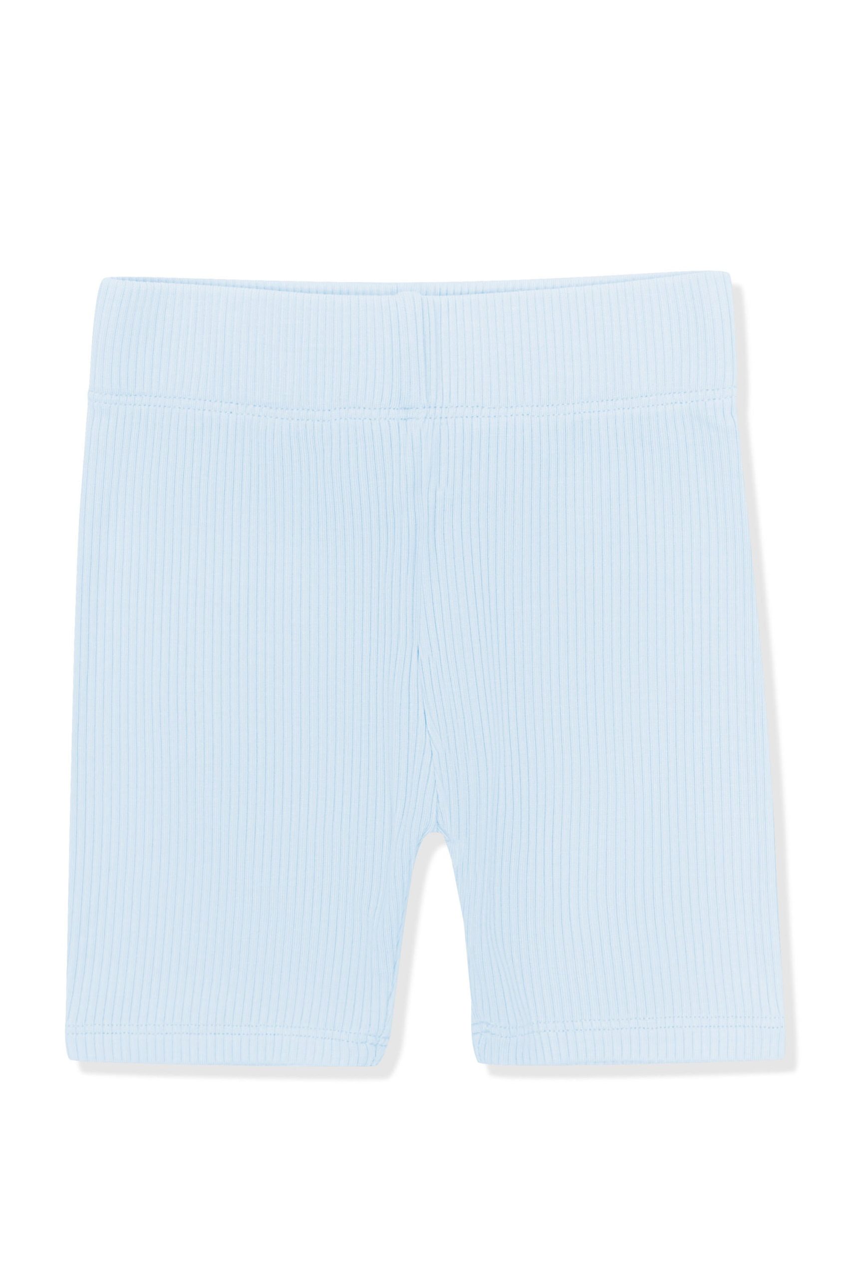 Ribbed Toddler Biker Shorts in Breeze - Image 2