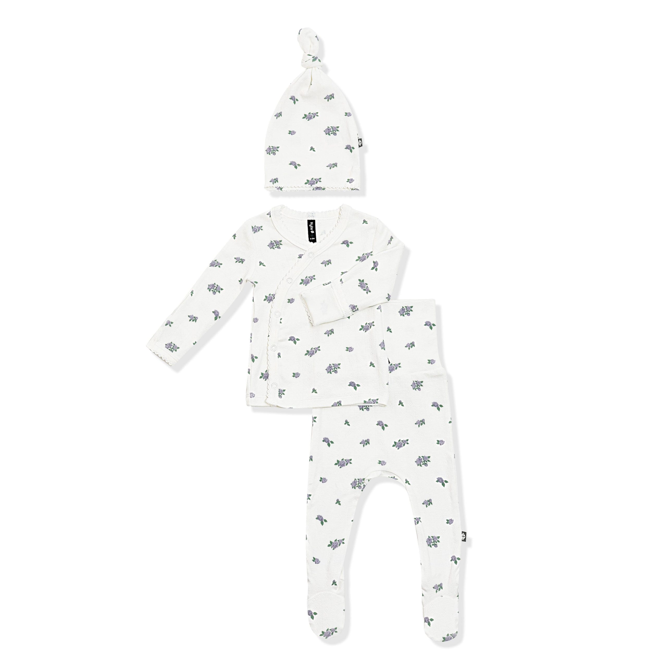 Pointelle Take Me Home Set with Cap in Spray Rose - Image 3