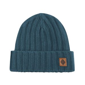 Chunky Knit Ribbed Beanie in Atlantic