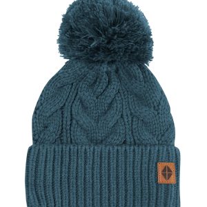 Chunky Cable Knit Beanie in Atlantic