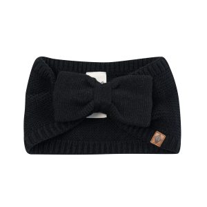 Chunky Knit Adult Bow Headband in Midnight