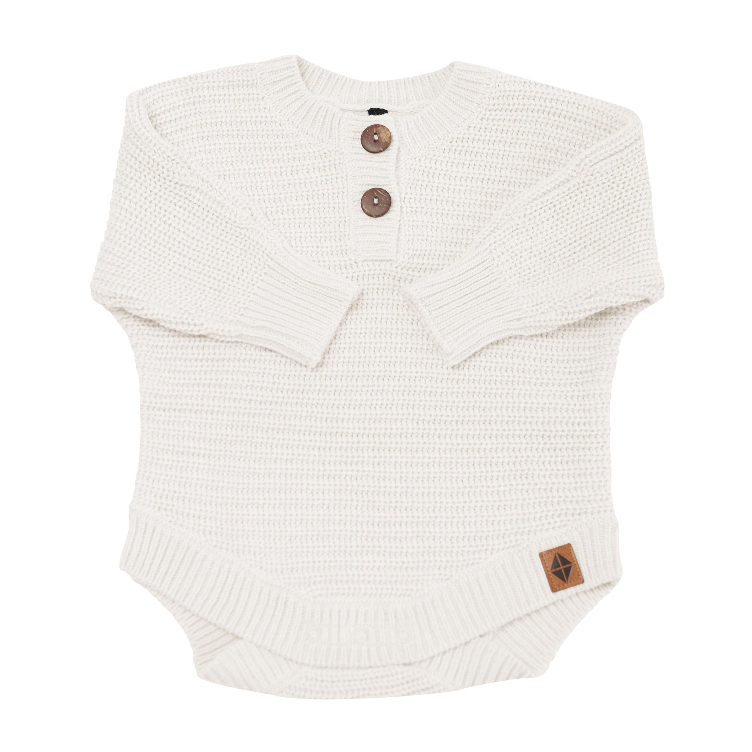 Chunky Knit Romper in Oat - Image 6