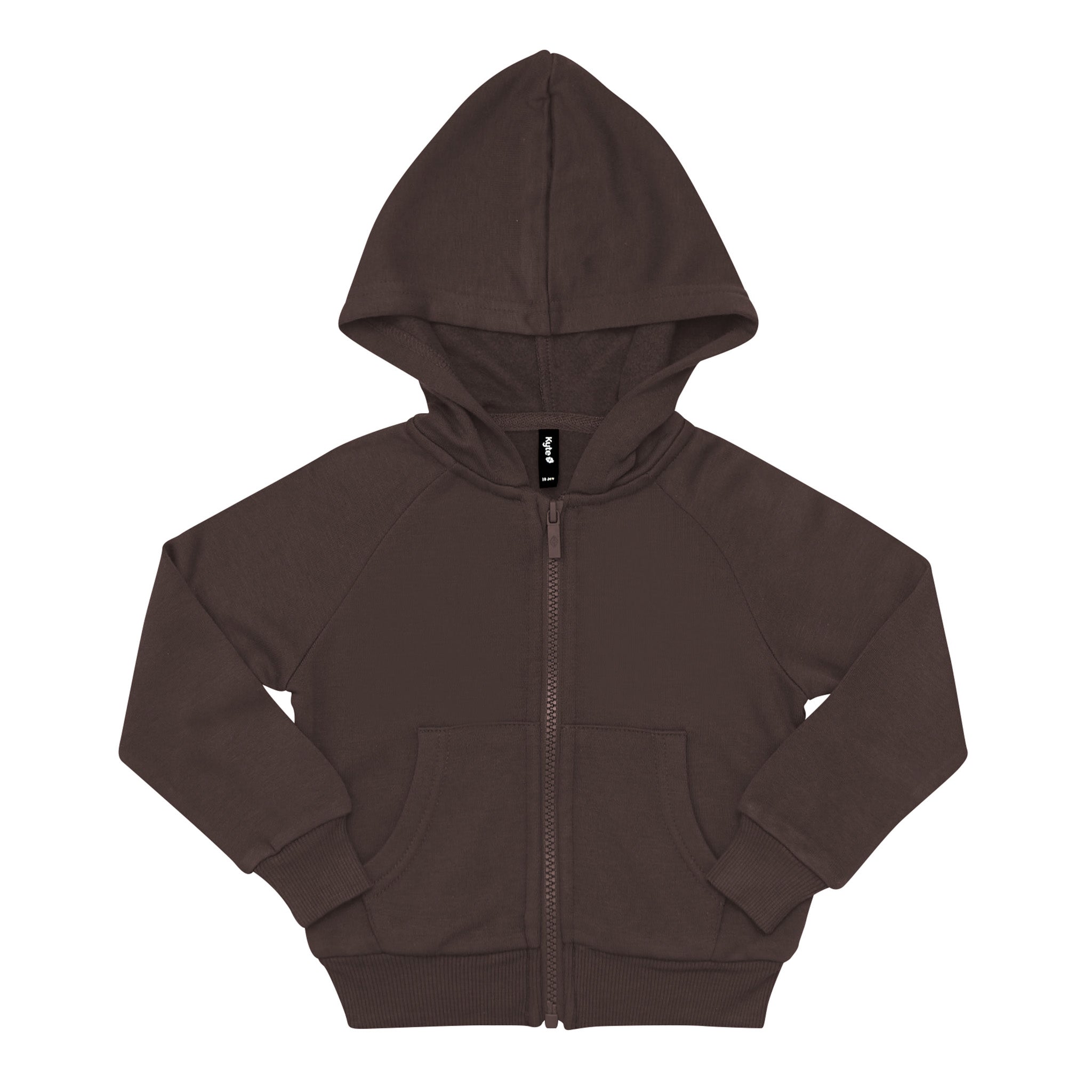Fleece Zip Up Hoodie in Espresso - Image 6