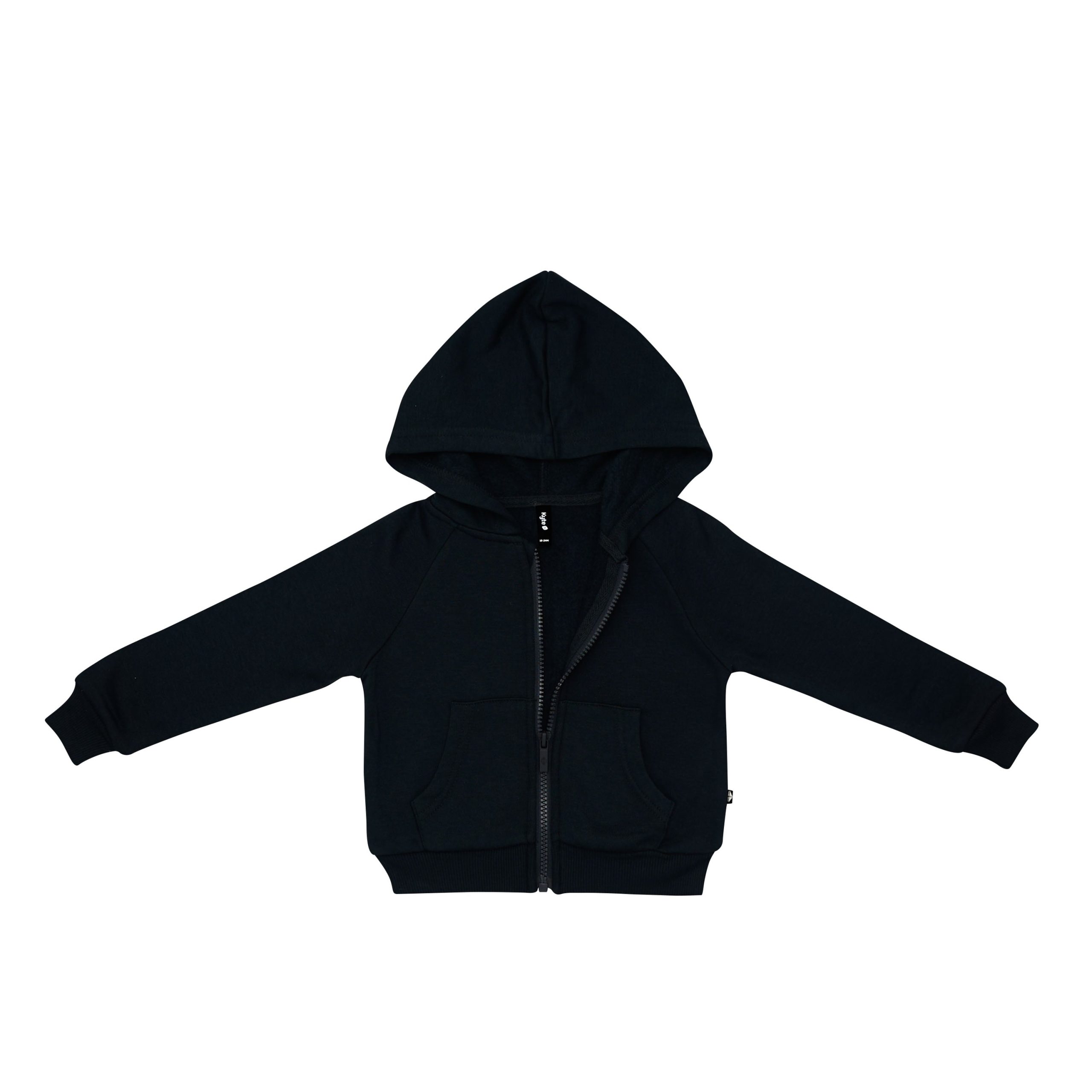 Fleece Zip Up Hoodie in Midnight - Image 2