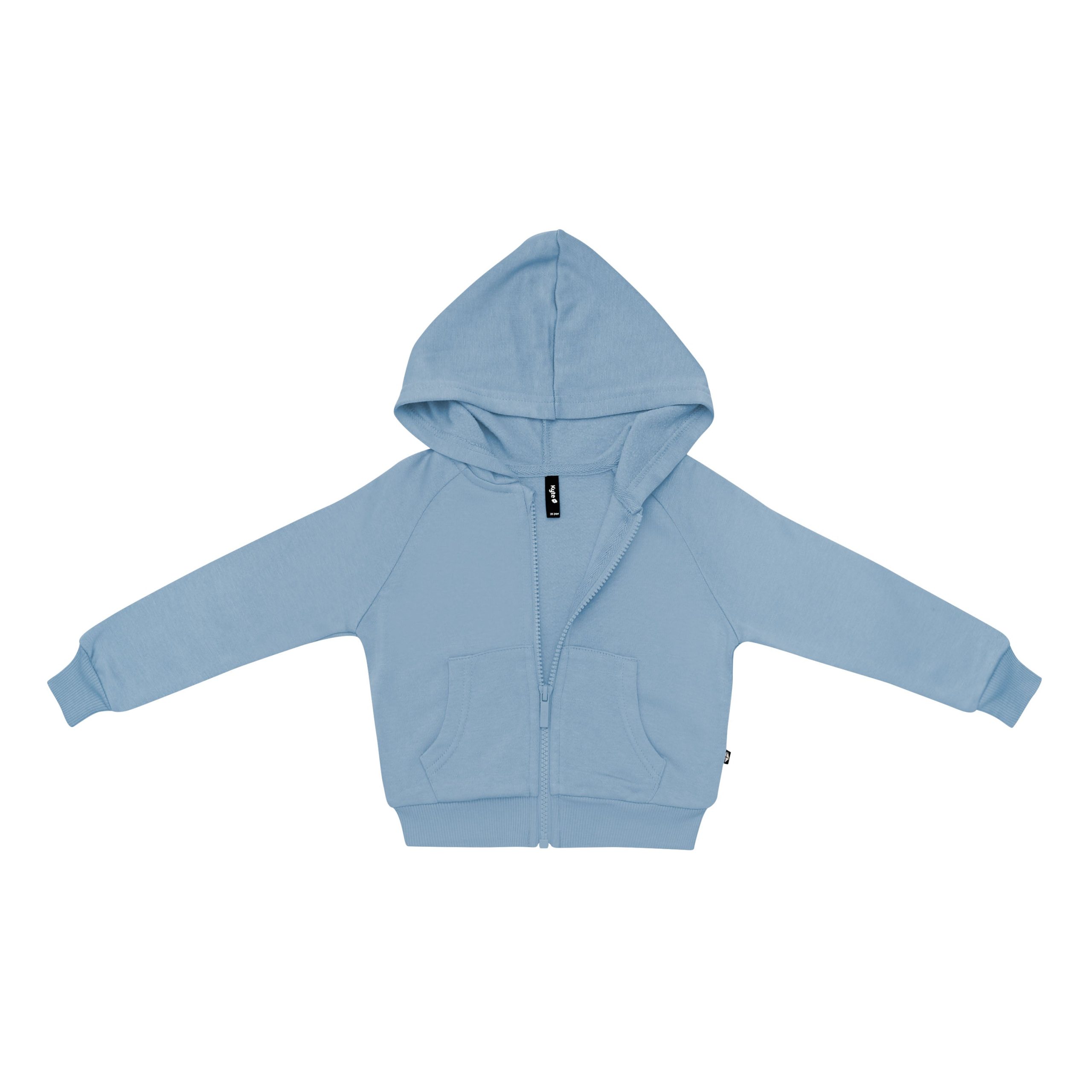 Fleece Zip Up Hoodie in Slate - Image 2