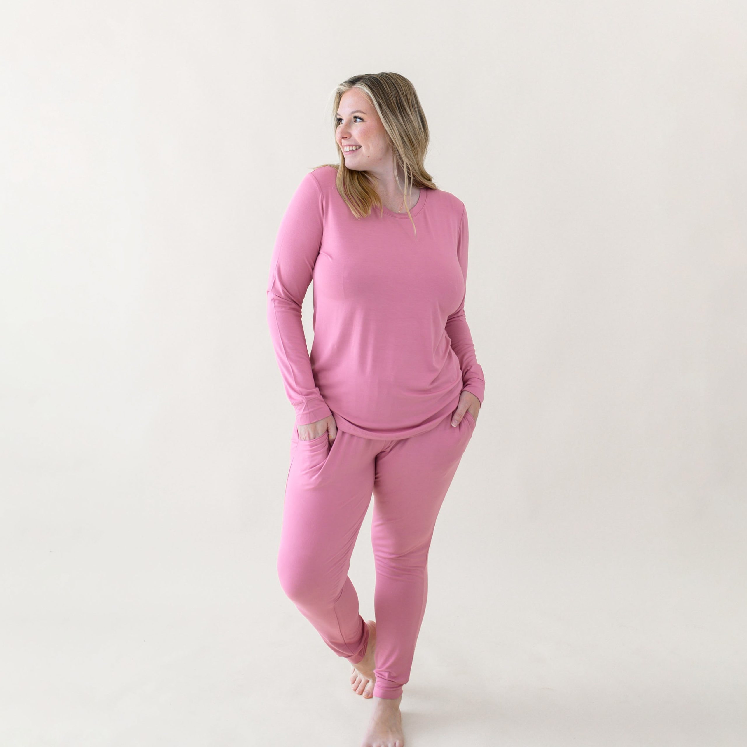 Women's Jogger Pajama Set in Apple Blossom - Image 3