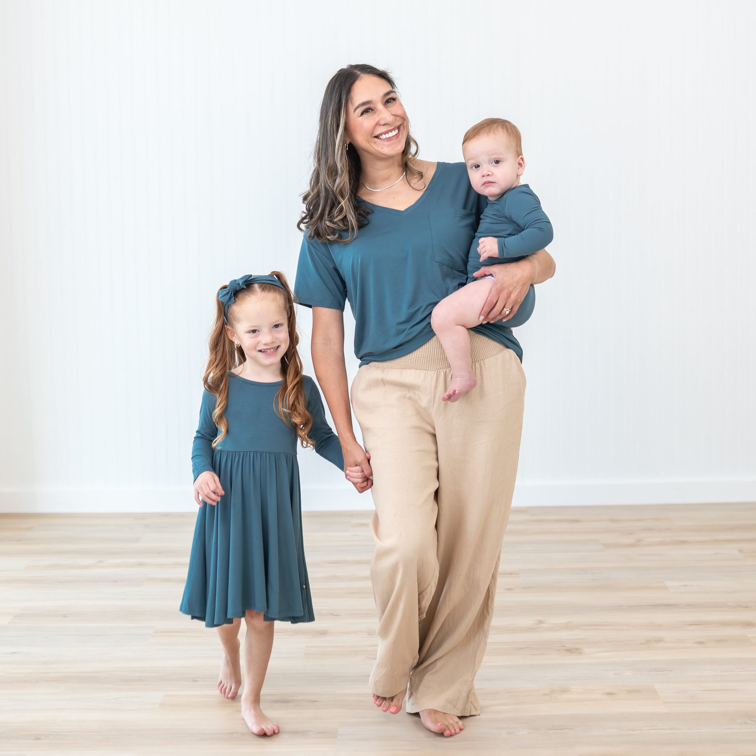 Long Sleeve Twirl Dress in Atlantic - Image 3