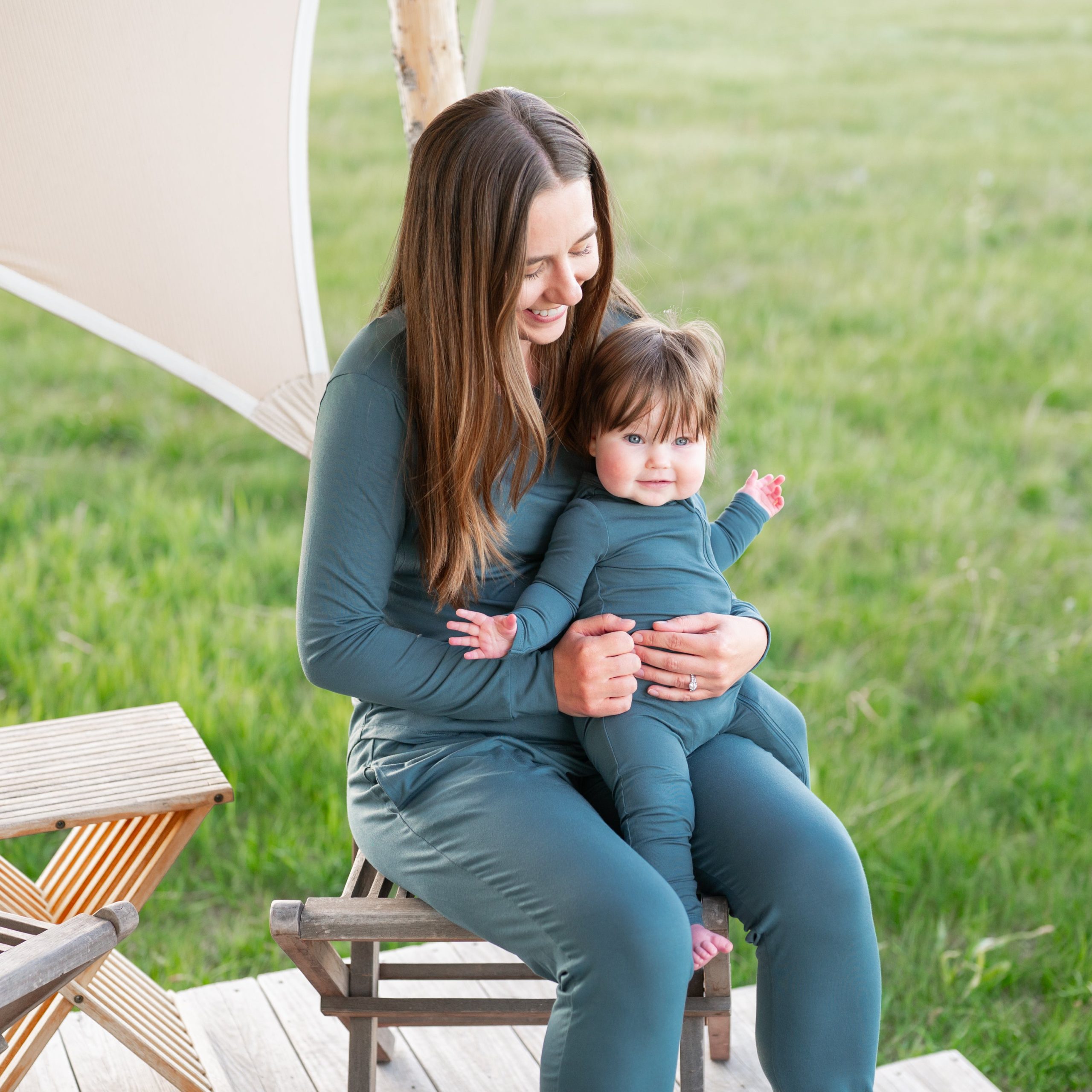 Zippered Romper in Atlantic - Image 3