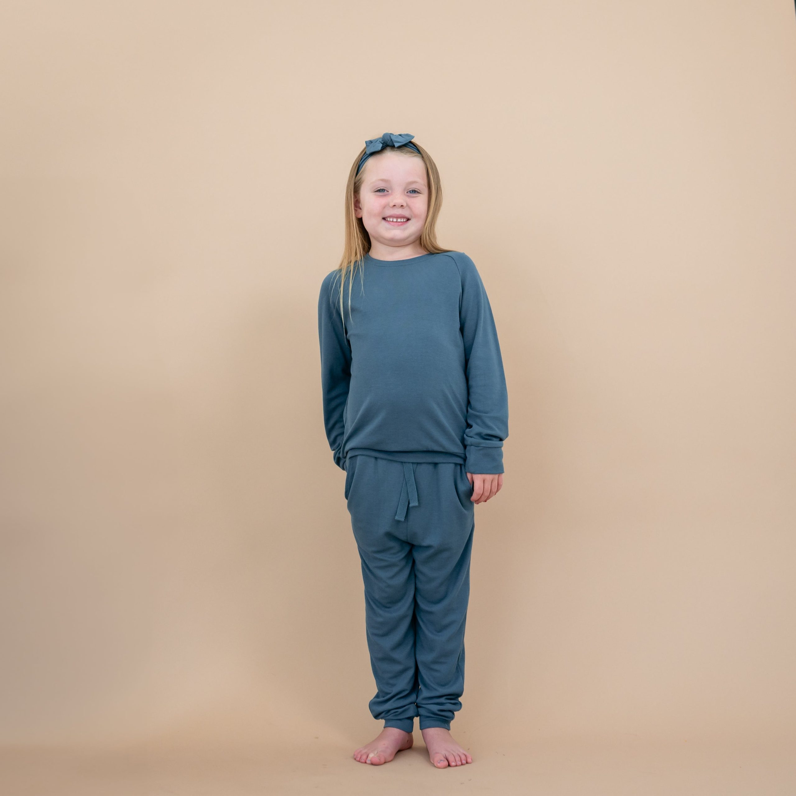Bamboo Jersey Jogger Set in Atlantic - Image 3