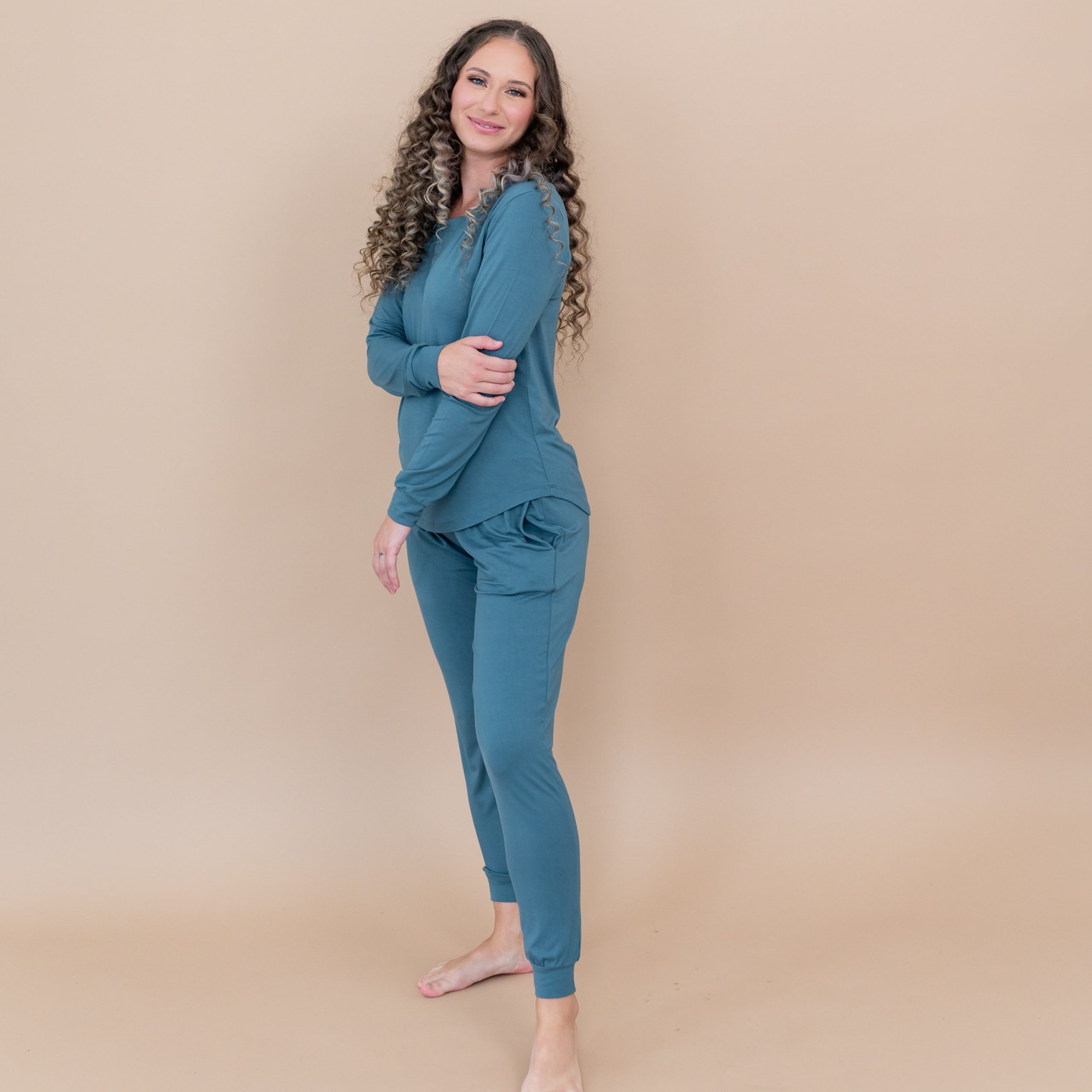 Women's Jogger Pajama Set in Atlantic - Image 3