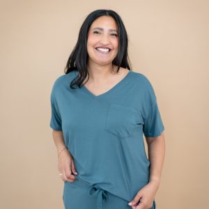 Womens Relaxed Fit V-Neck in Atlantic
