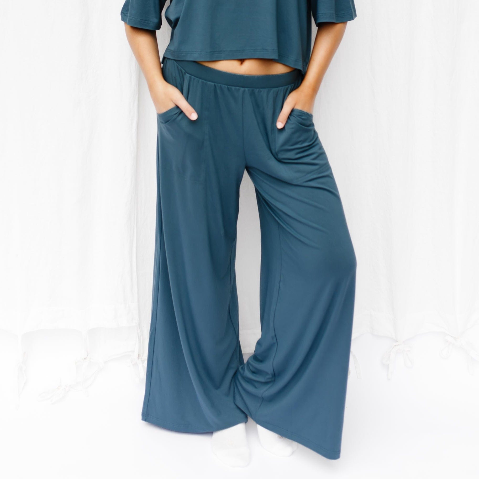 Women's Wide Leg Pant Set in Atlantic - Image 5