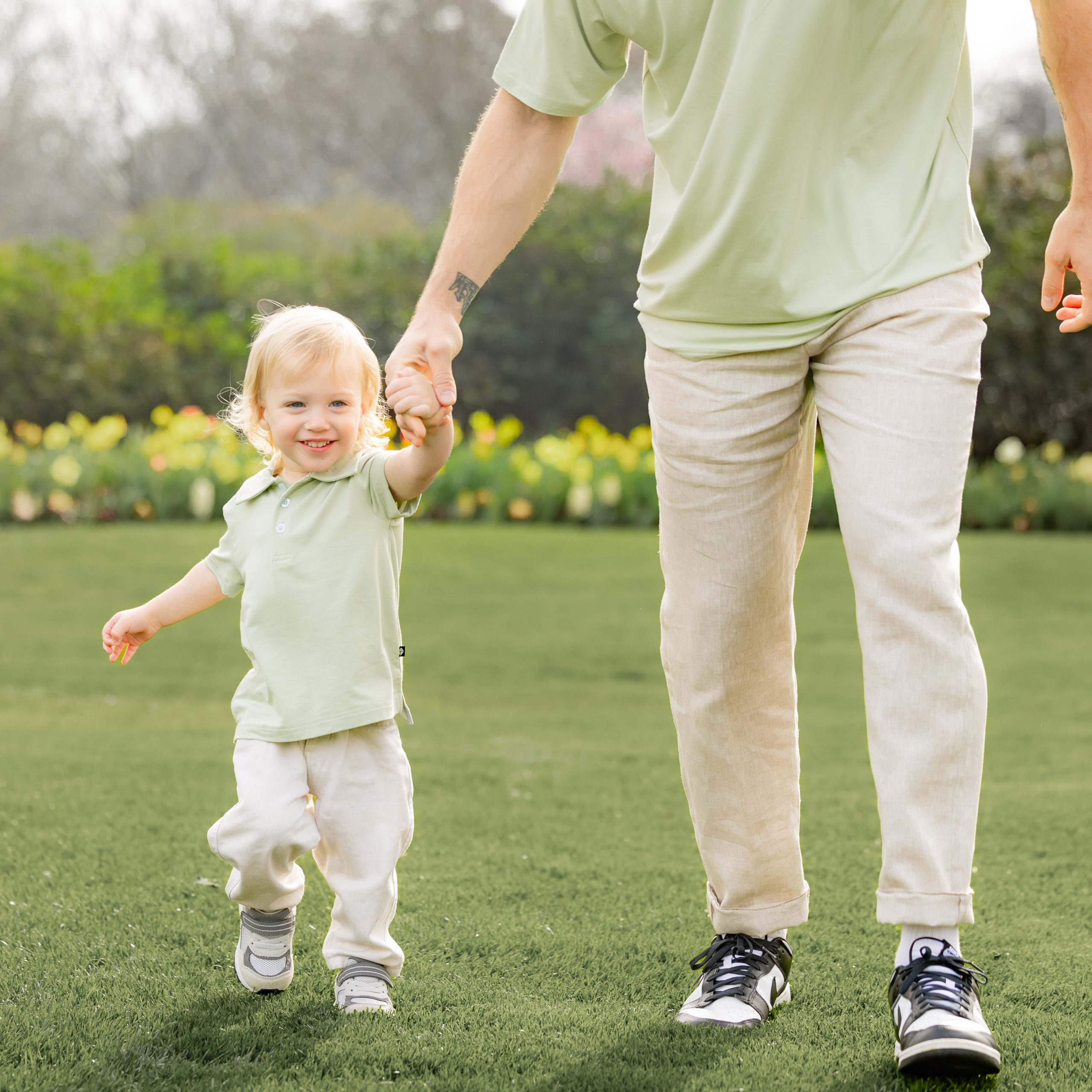 Toddler Short Sleeve Polo in Basil - Image 3