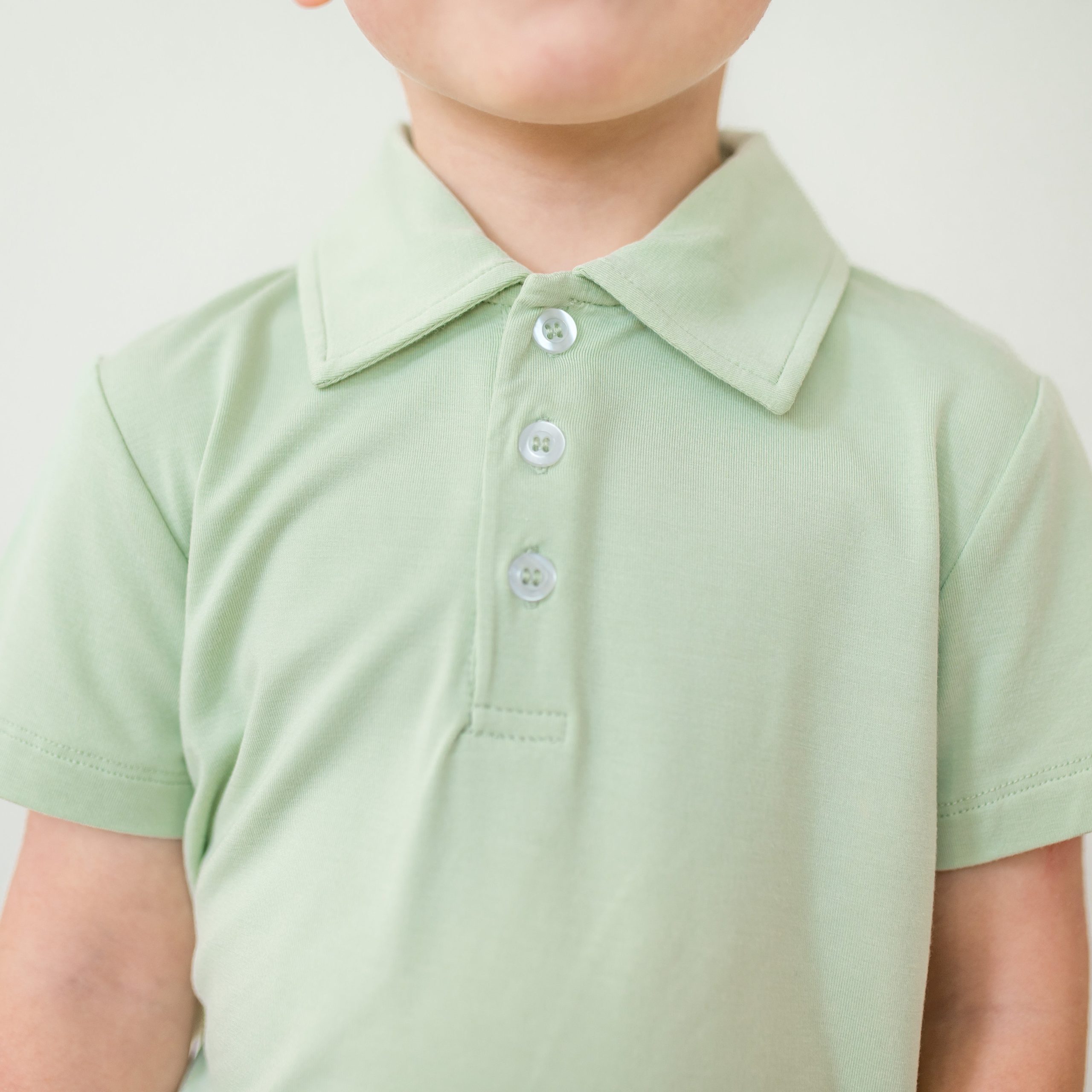 Toddler Short Sleeve Polo in Basil - Image 2