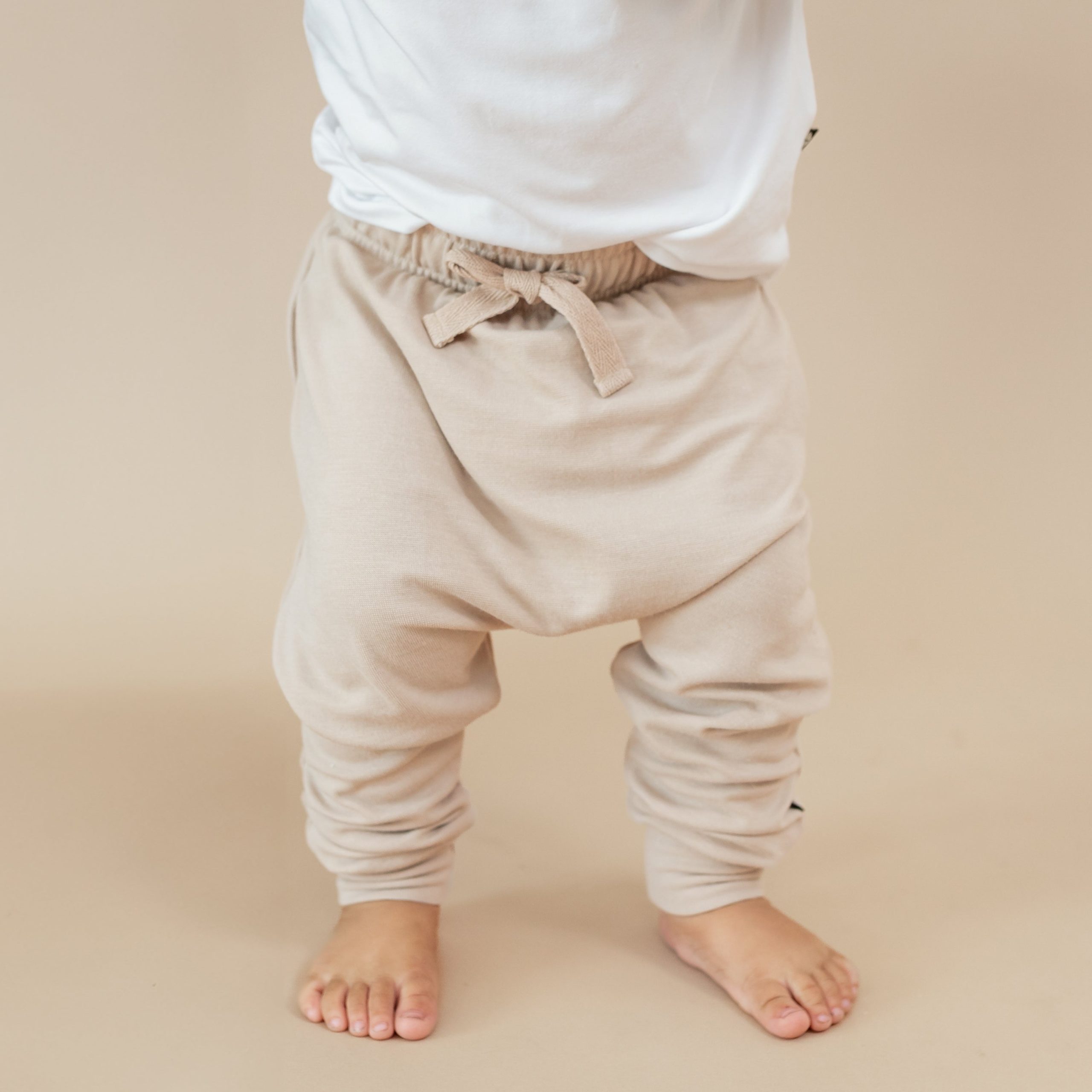Bamboo Jersey Harem Pants in Bisque
