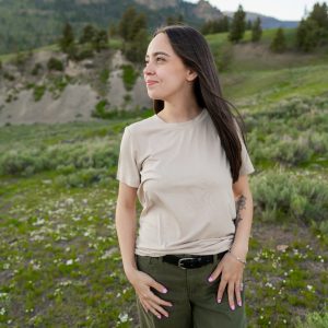 Women's Crew Neck Tee in Bisque