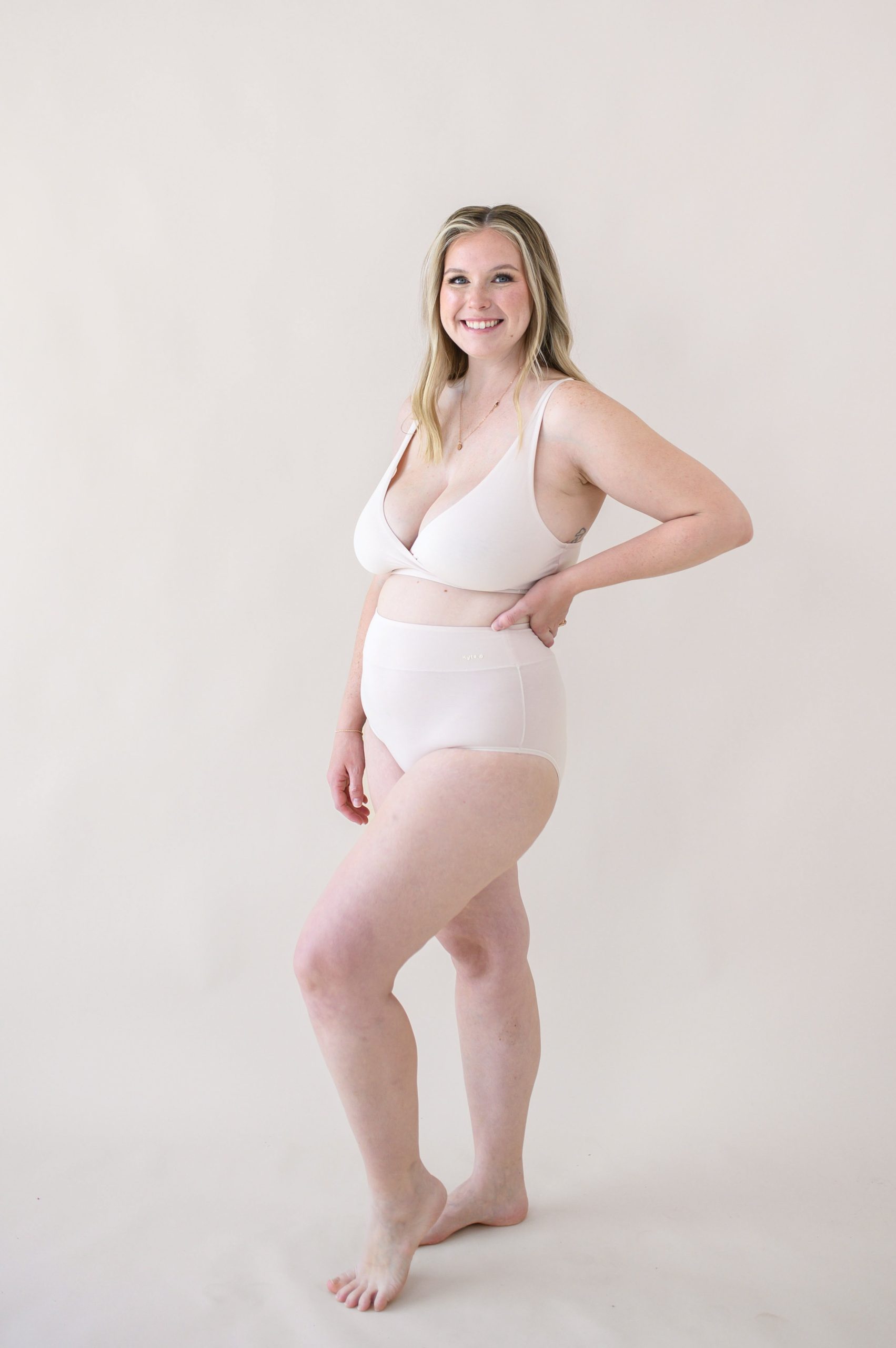 Women's High-Waisted Brief in Blonde - Image 2