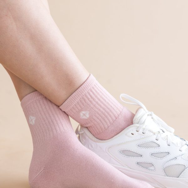 Adult Crew Socks in Blush