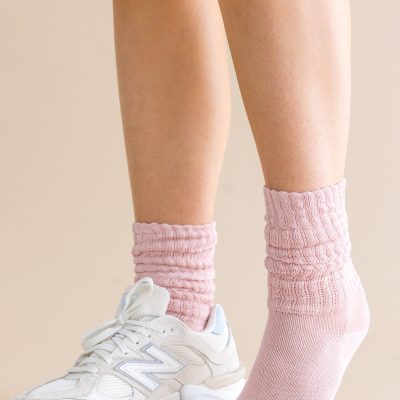 Adult Scrunch Socks in Blush