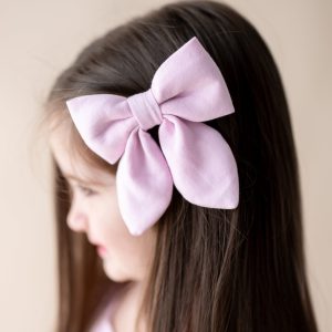 Medium Alligator Clip Bow in Thistle