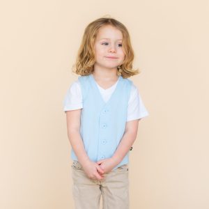 Tuxedo Vest in Breeze