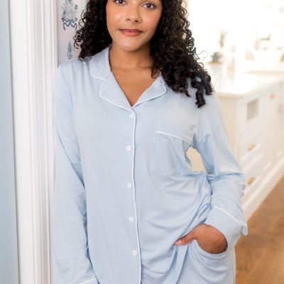 Long-Sleeved Women's Pajama Set in Breeze