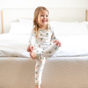 Long Sleeve Pajamas in Carrot