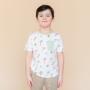 Toddler Crew Neck Tee in Carrot