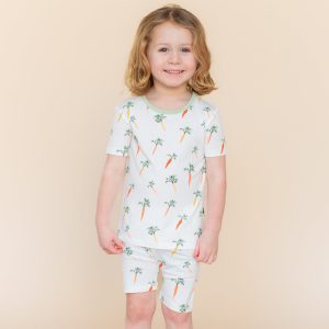 Short Sleeve Pajamas in Carrot