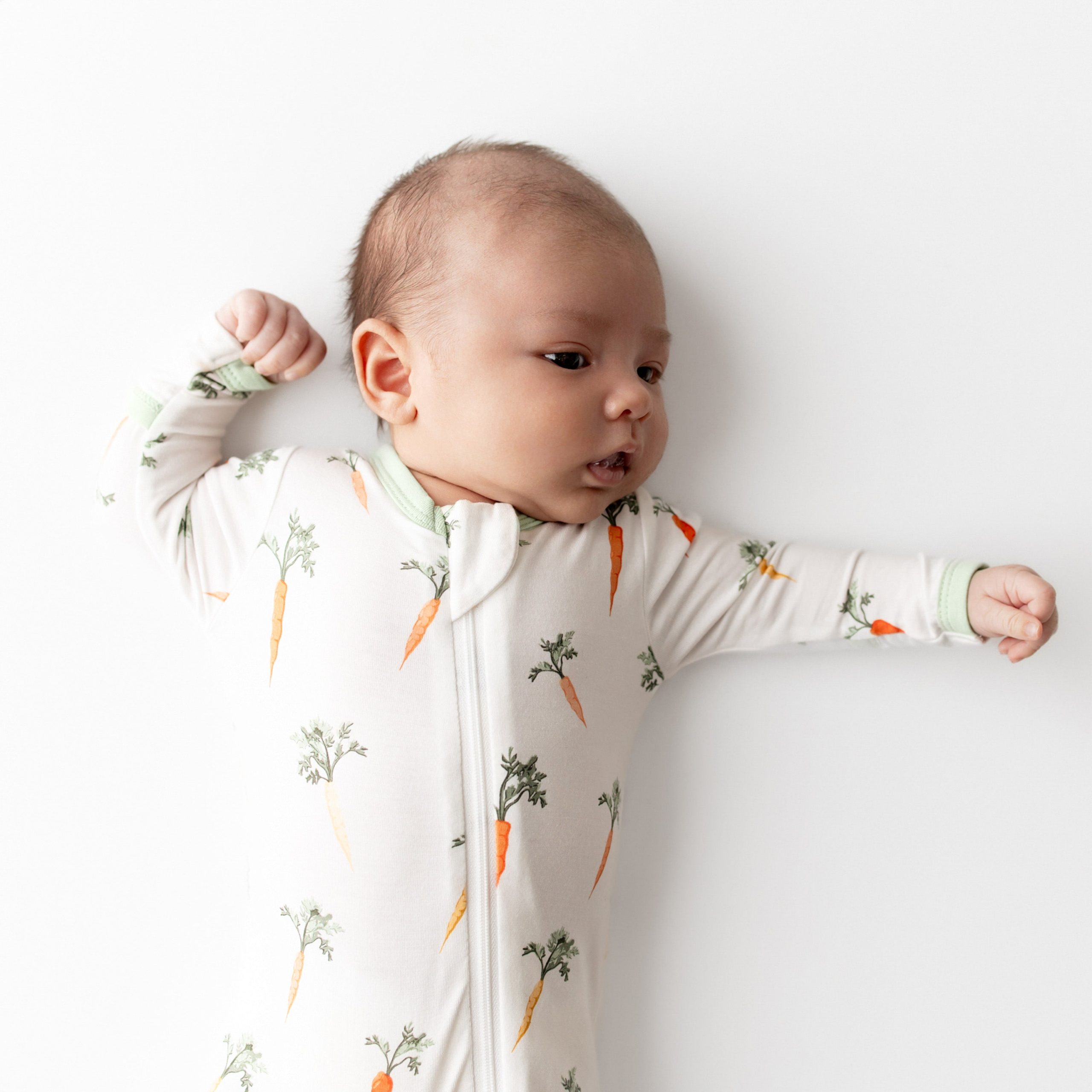 Zippered Footie in Carrot - Image 4