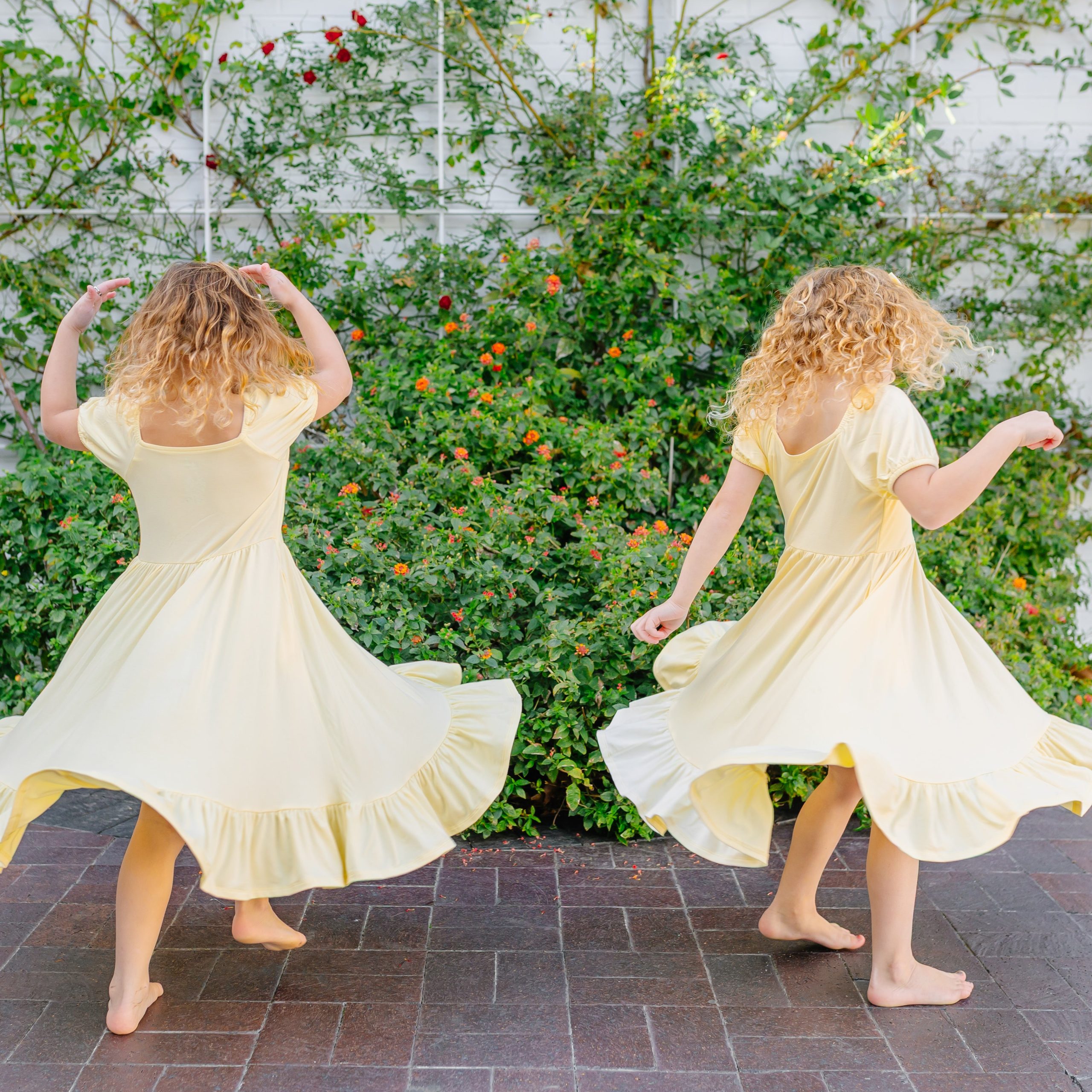 Puff Sleeve Twirl Dress in Chamomile - Image 5