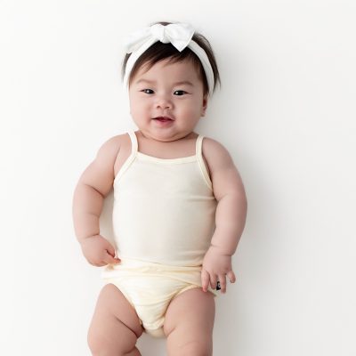 Spaghetti Strap Leotard in Chamomile