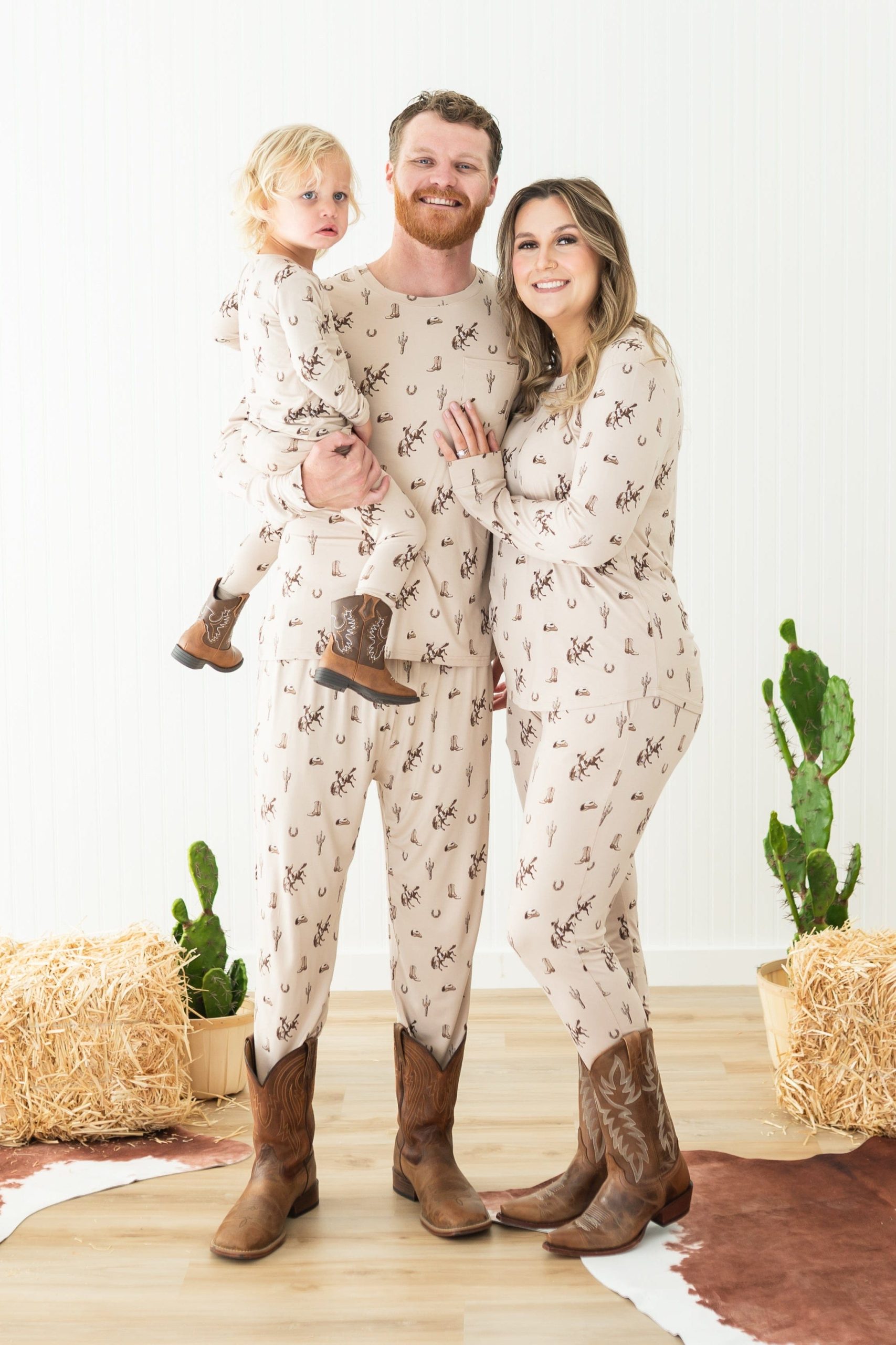 Women's Jogger Pajama Set in Classic Cowboy - Image 2