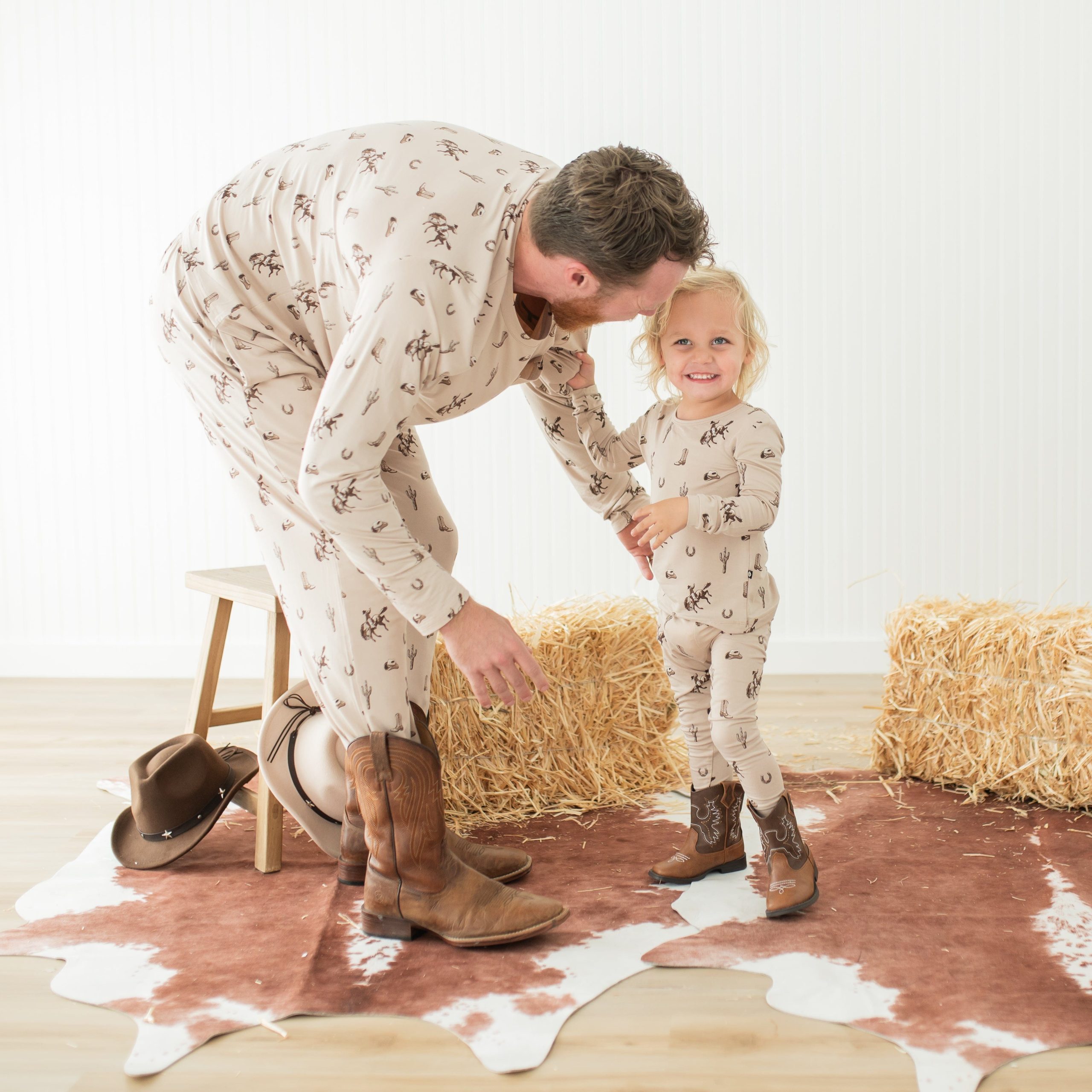 Long Sleeve Pajamas in Classic Cowboy - Image 5