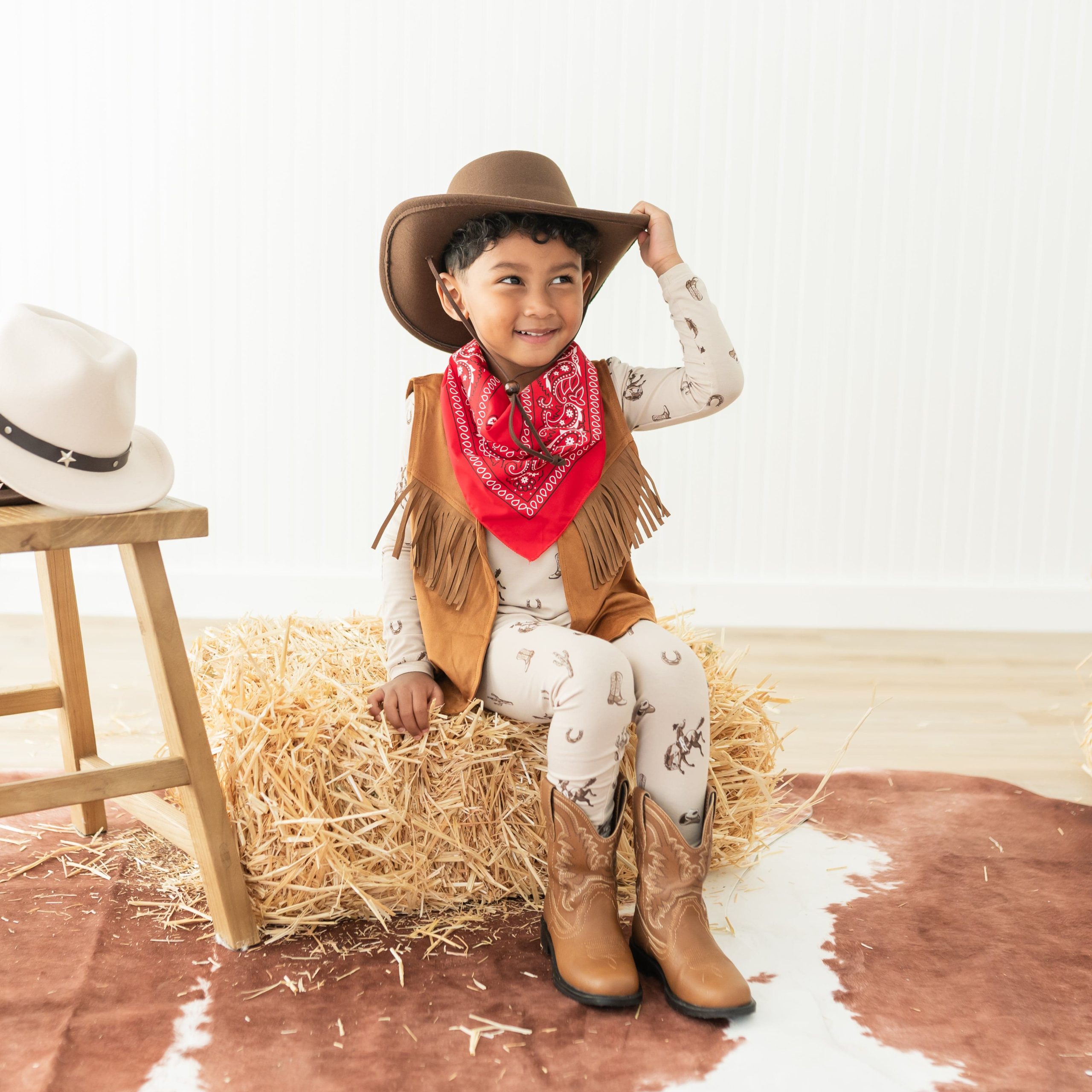 Long Sleeve Pajamas in Classic Cowboy - Image 6