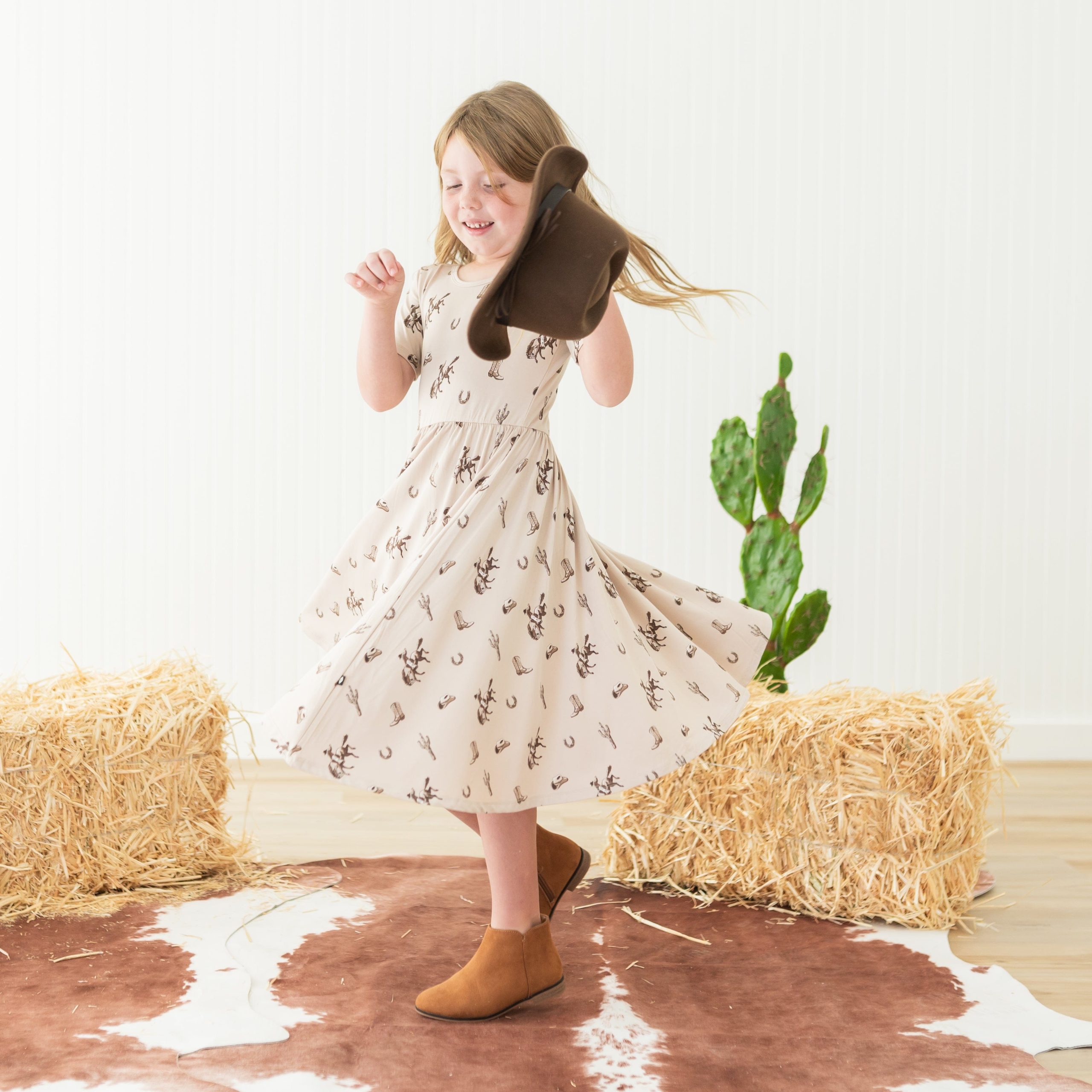 Twirl Dress in Classic Cowboy - Image 3