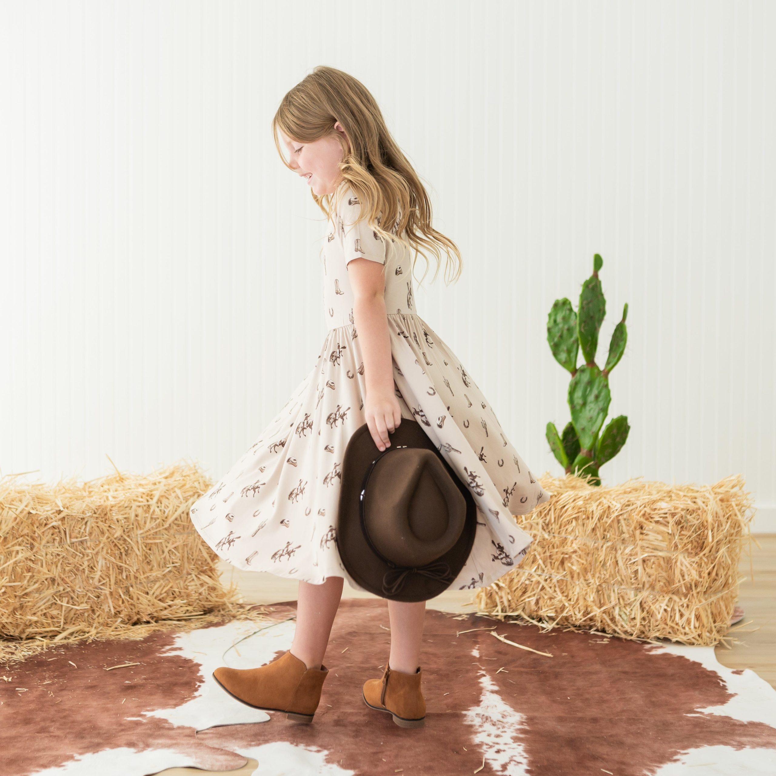 Twirl Dress in Classic Cowboy - Image 4