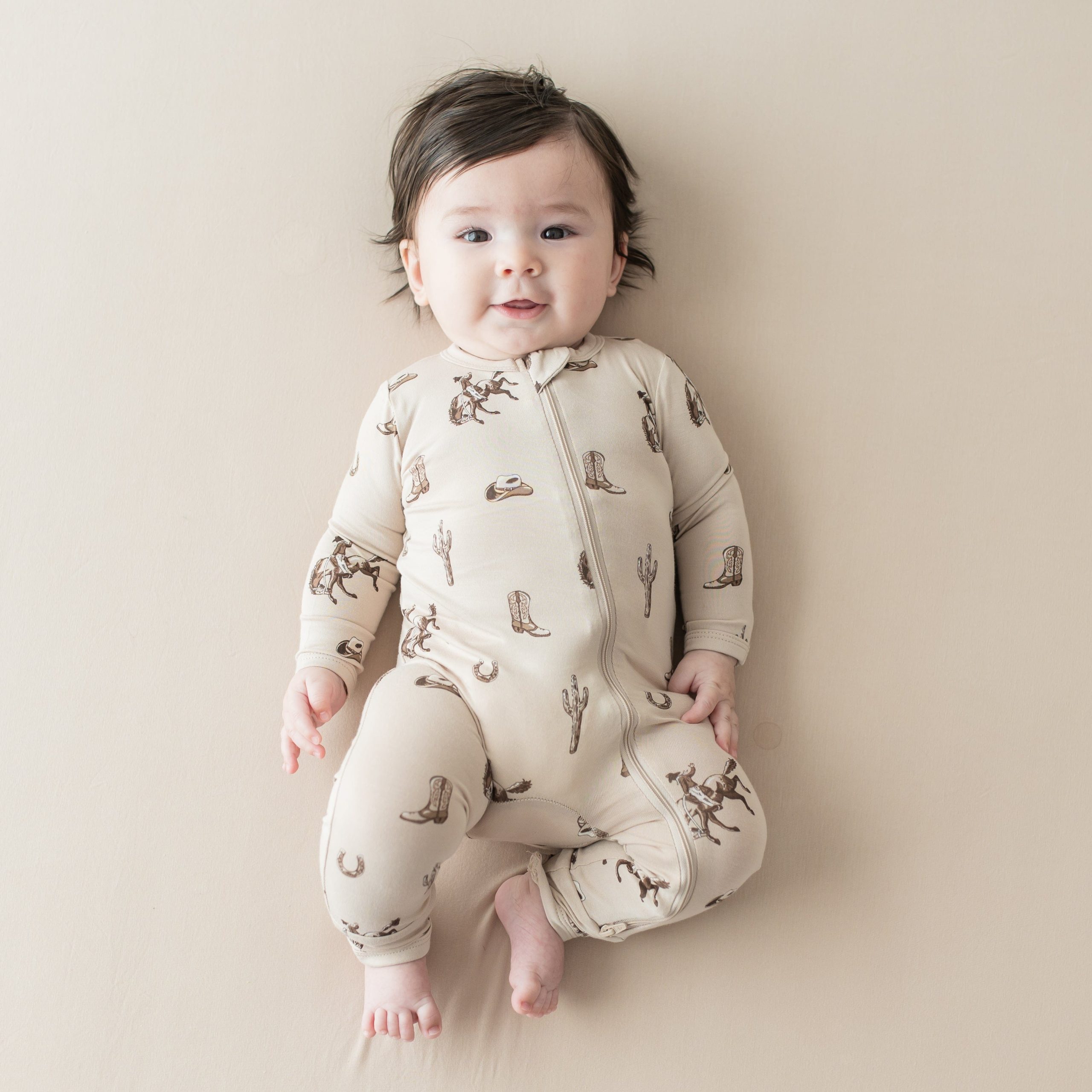 Zippered Romper in Classic Cowboy - Image 4