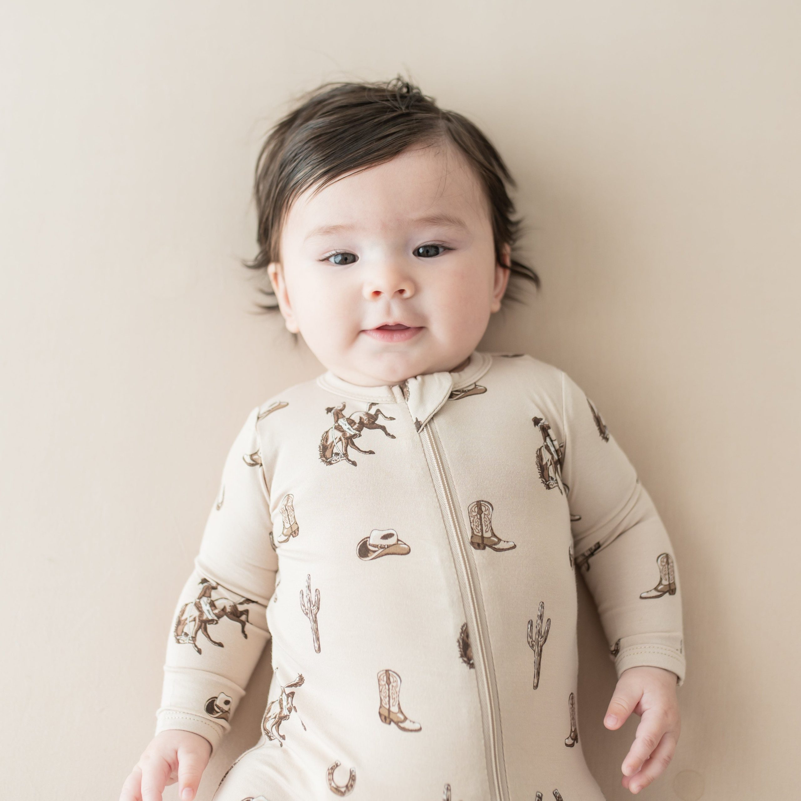 Zippered Romper in Classic Cowboy - Image 3