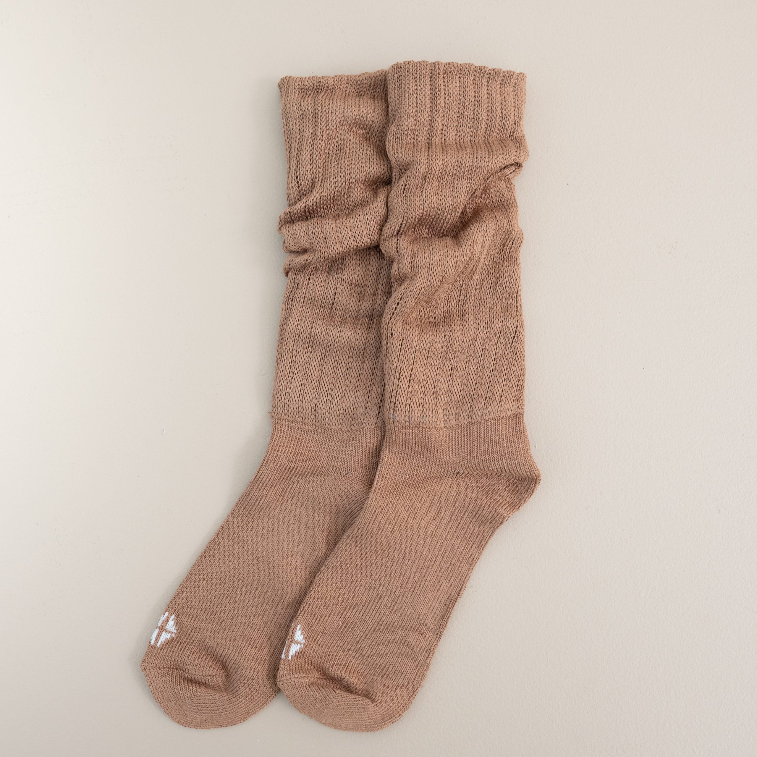 Adult Scrunch Socks in Latte - Image 2
