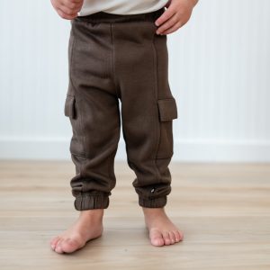 Fleece Cargo Pants in Espresso