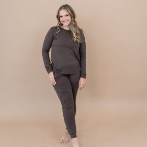 Women's Jogger Pajama Set in Espresso