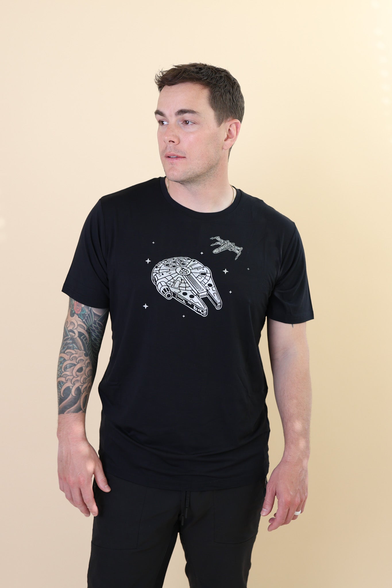 Men's Crew Neck Tee in Millennium Falcon - Image 4