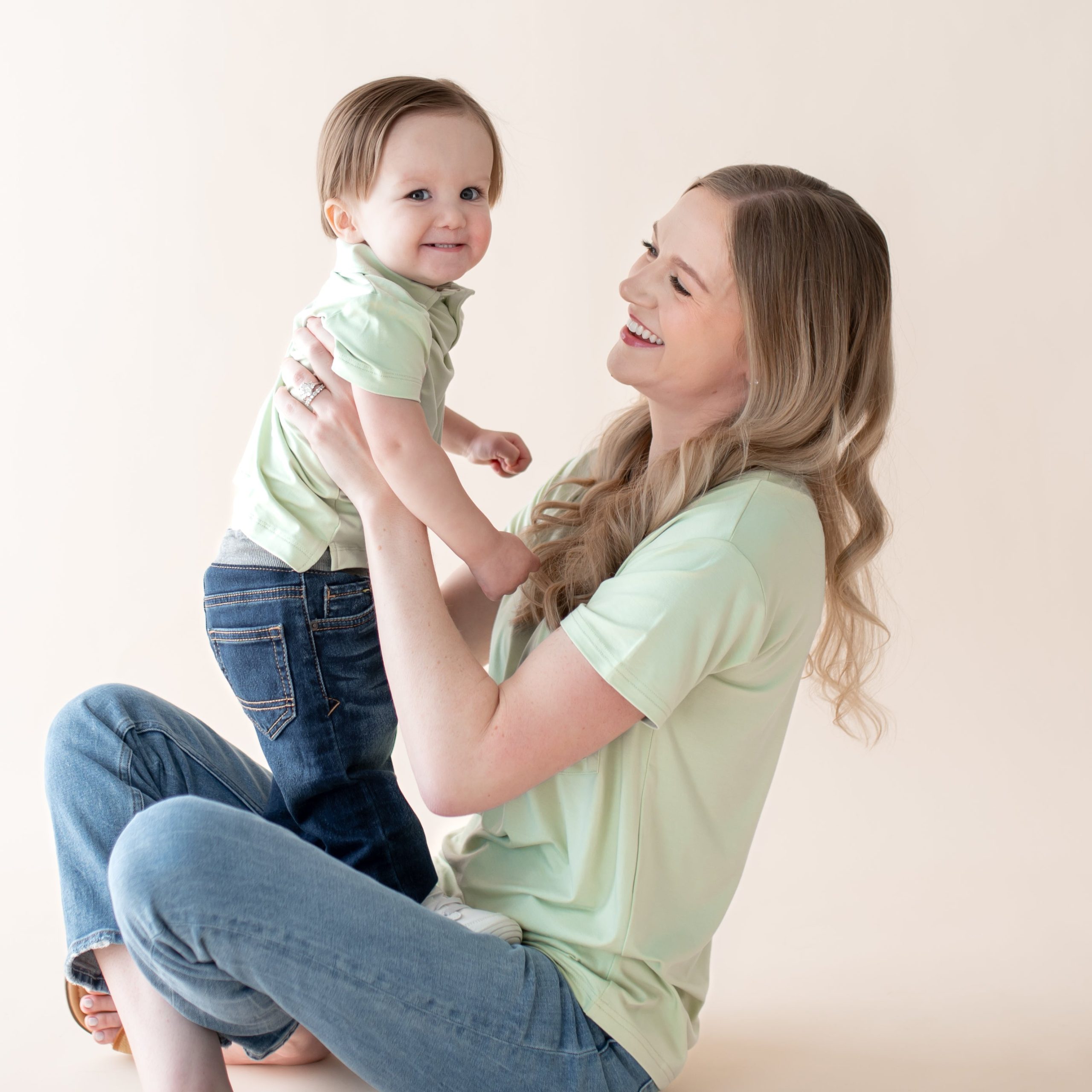 Toddler Short Sleeve Polo in Basil - Image 5