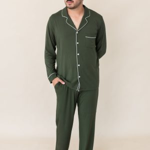 Men's Long Sleeve Pajama Set in Fir