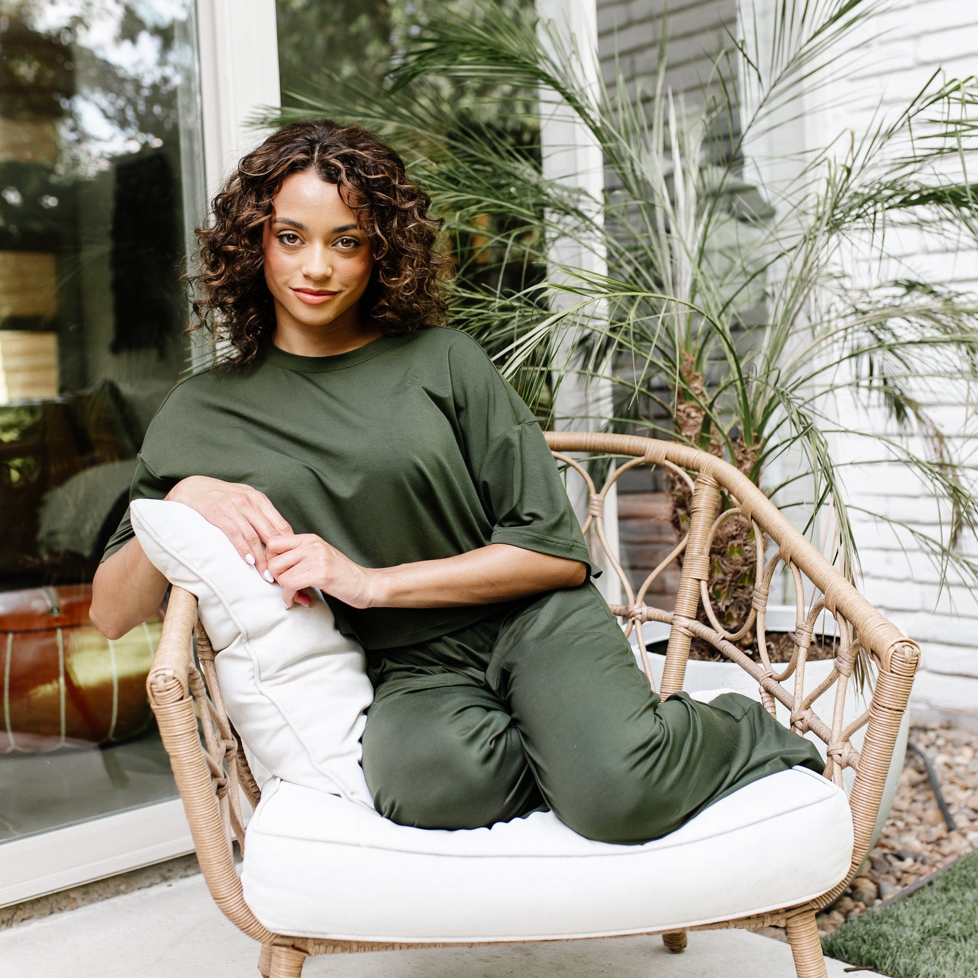 Women's Short Sleeve Tee in Fir - Image 5