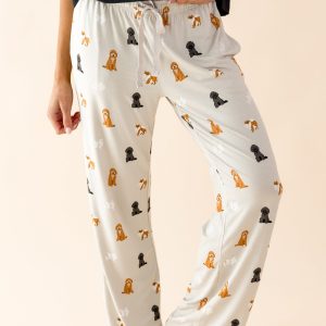 Women's Lounge Pants in Fluffy Dog
