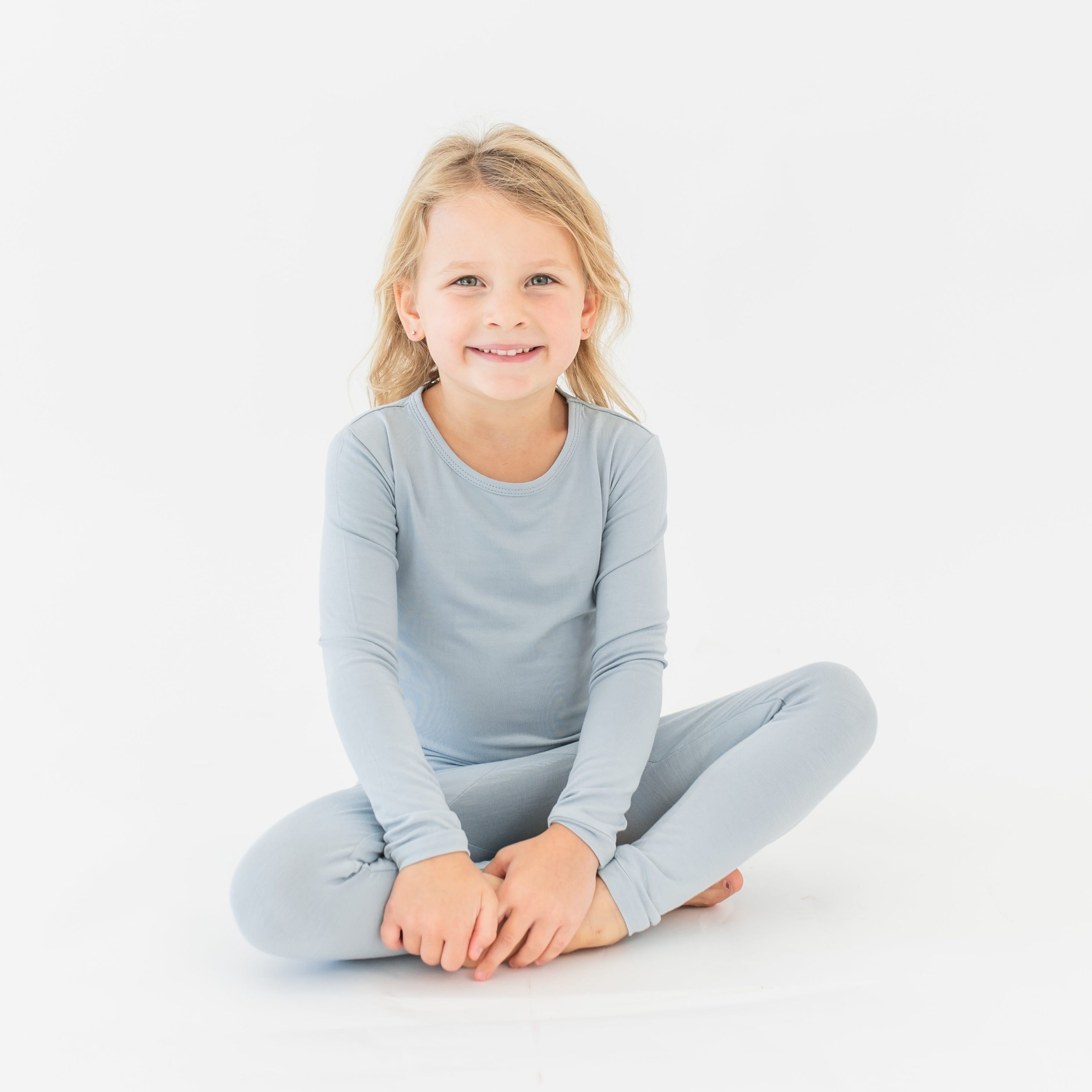 Long Sleeve Pajamas in Fog - Image 5