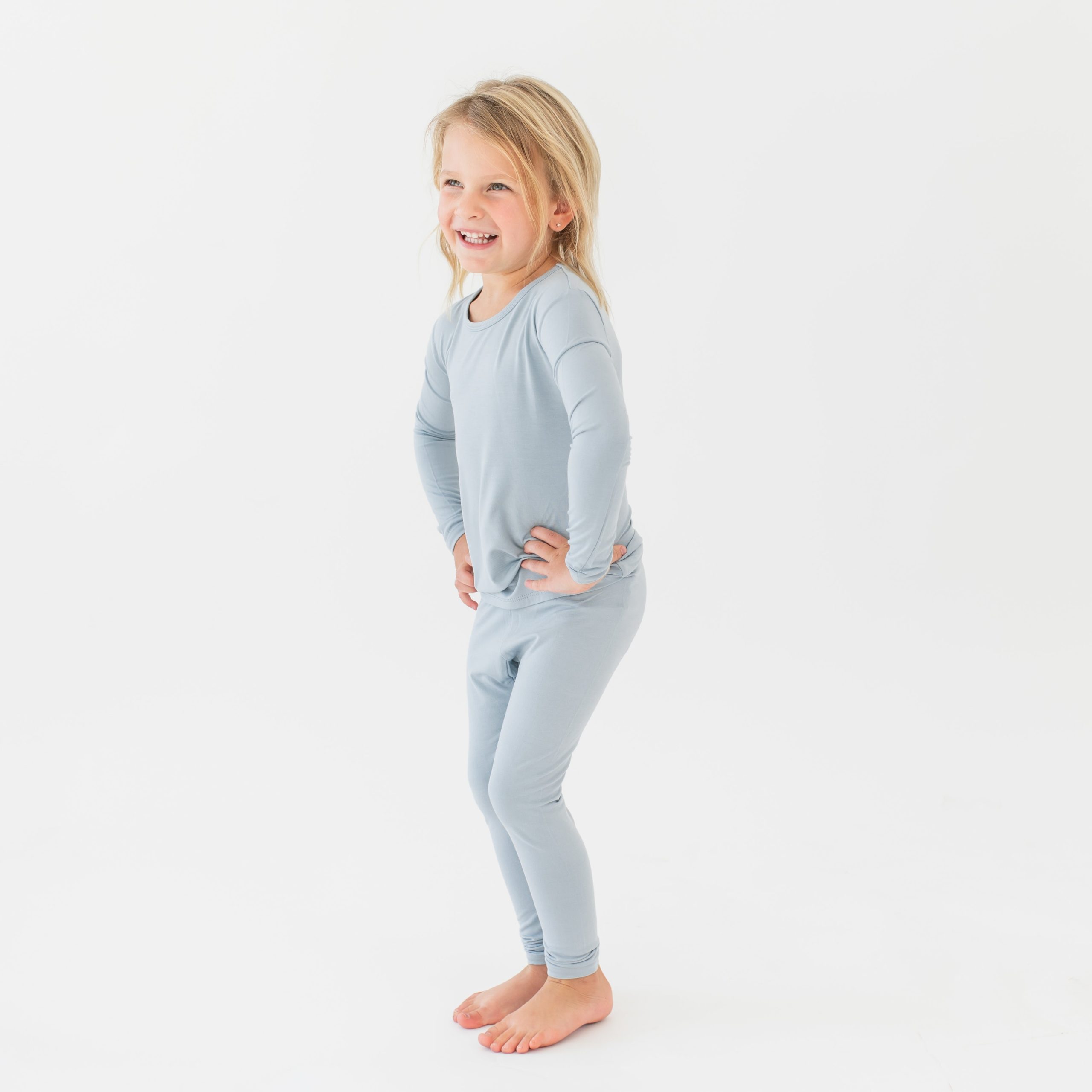 Long Sleeve Pajamas in Fog - Image 7