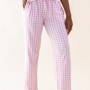 Women's Lounge Pants in Gingham Thistle
